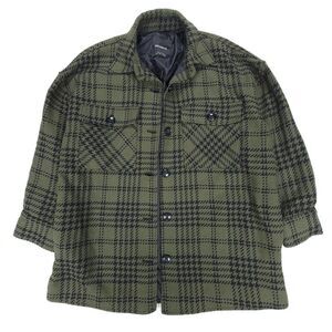 Pull&Bear Green and Black Plaid Jacket